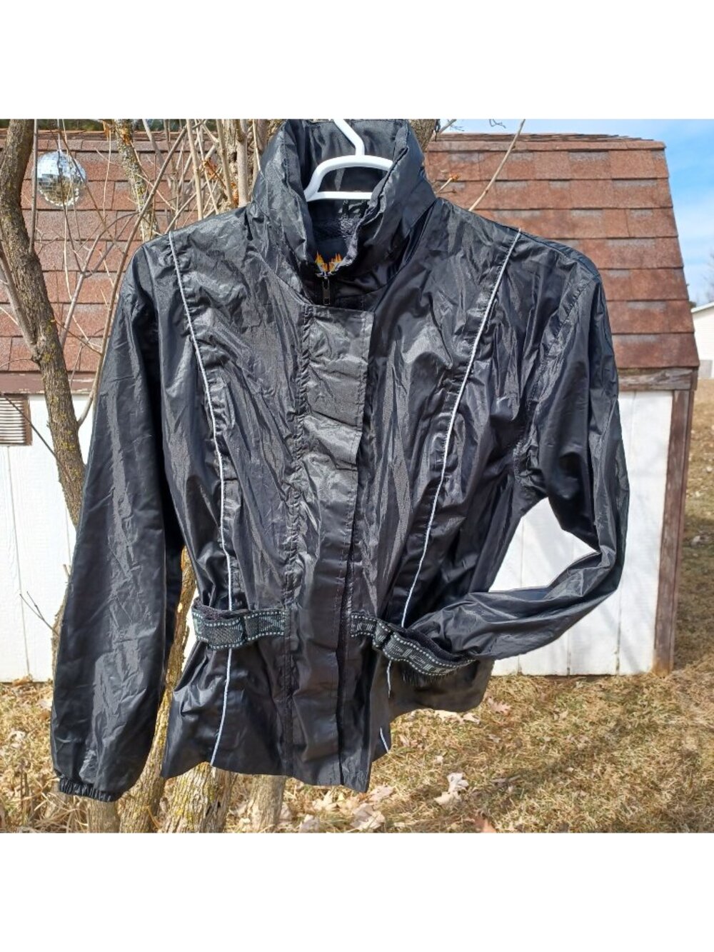 Xelement Gorpore Riding Outdoor Gear Black Wind Rain Jacket Men's M Women Size L